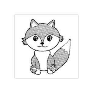 Cute Little Fox Boerderij Animal Rubberstempel