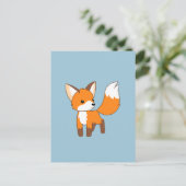 Cute Little Fox Briefkaart (Staand voorkant)
