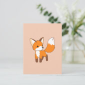 Cute Little Fox Briefkaart (Staand voorkant)
