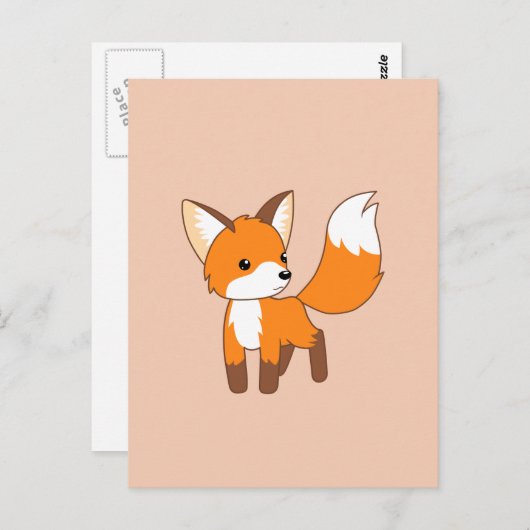 Cute Little Fox Briefkaart (Voorkant / Achterkant)