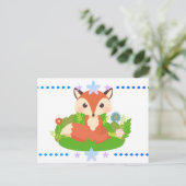 Cute Little Fox Briefkaart (Staand voorkant)