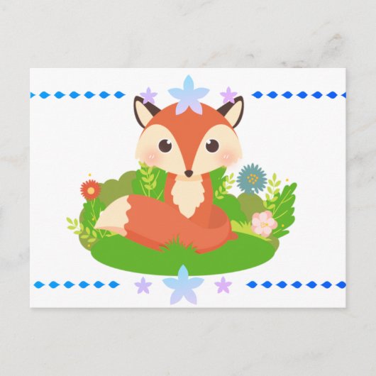 Cute Little Fox Briefkaart (Voorkant)