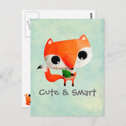 Cute Little Fox Briefkaart (Voorkant / Achterkant)