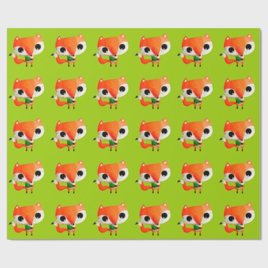 Cute Little Fox Cadeaupapier (Vlak)