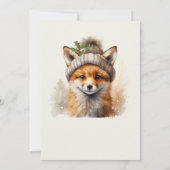 Cute Little Fox Christmas Greetings Card Kaart (Achterkant)