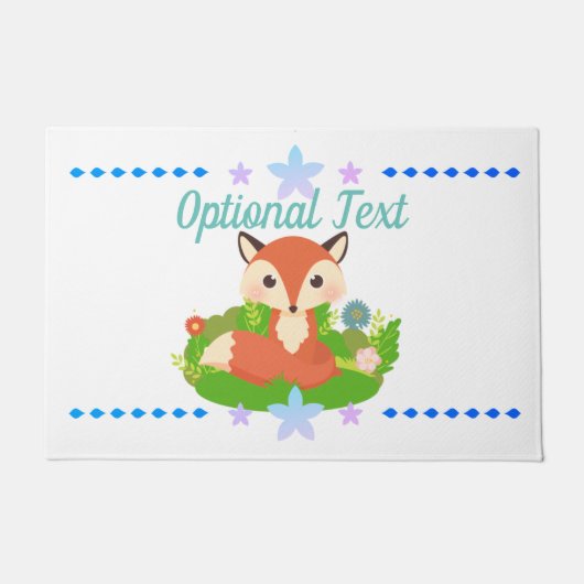 Cute Little Fox Deurmat (Voorkant)
