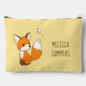 Cute Little Fox die Butterfly op Yellow bezoekt Etui (Achterkant)