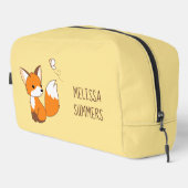 Cute Little Fox die Butterfly op Yellow bezoekt Toilettasje (Rechterhoek)