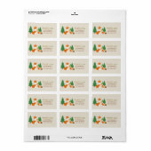 Cute Little Fox en mam Dank je label (Full Sheet)
