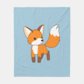 Cute Little Fox Fleece Deken (Voorkant)