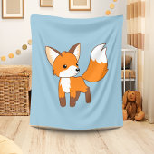 Cute Little Fox Fleece Deken