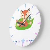 Cute Little Fox Grote Klok (Hoek)