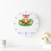 Cute Little Fox Grote Klok (Huis)