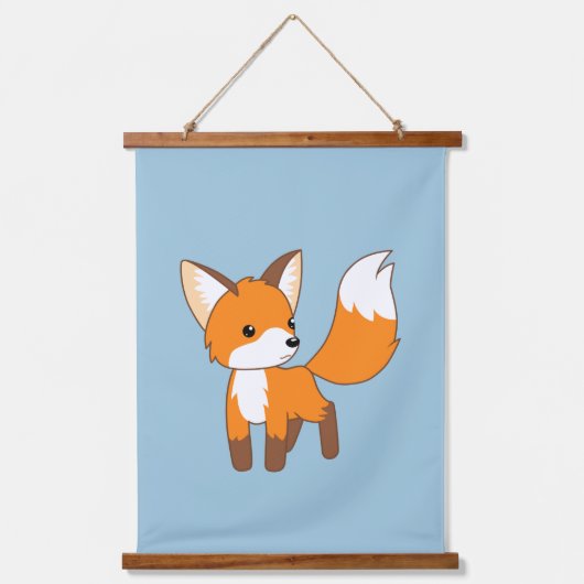 Cute Little Fox Hangend Wandkleed (Voorkant)