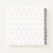 Cute Little Fox Holding een Heart Notitieboek (Achterkant)