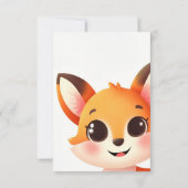 Cute Little Fox Kinderverjaardagsfeest Bedankkaart (Achterkant)