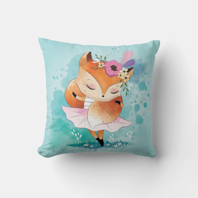 Cute Little Fox Kussen (Voorkant)