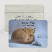 Cute Little Fox kwam in de winter. Foto bedankt (Voorkant / Achterkant)