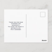 Cute Little Fox kwam in de winter. Foto bedankt Briefkaart (Achterkant)