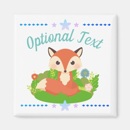 Cute Little Fox Magneet (Voorkant)
