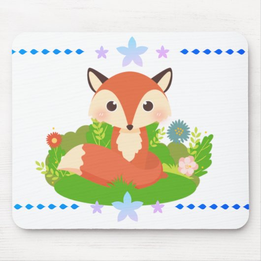 Cute Little Fox Muismat (Voorkant)