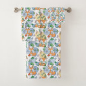 Cute Little Fox Pattern Bad Handdoek (Insitu)
