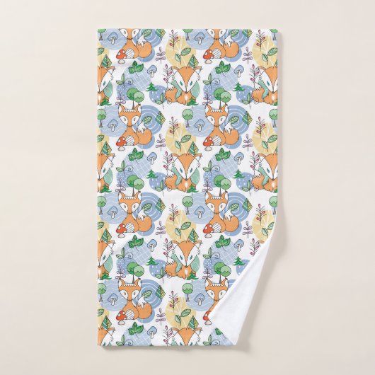 Cute Little Fox Pattern Bad Handdoek (Handdoek)