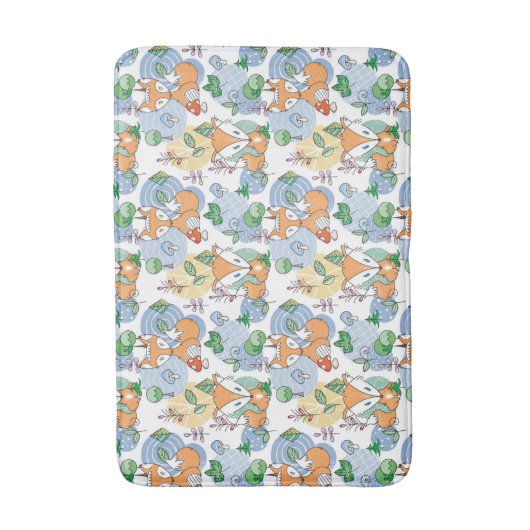Cute Little Fox Pattern Badmat (Voorkant Verticaal)