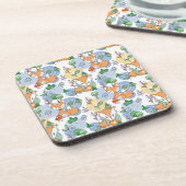 Cute Little Fox Pattern Bier Onderzetter (Linkerzijde)