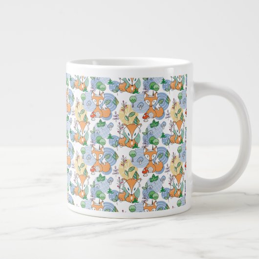 Cute Little Fox Pattern Grote Koffiekop (Rechts)