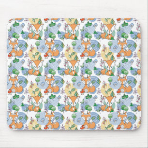 Cute Little Fox Pattern Muismat