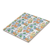 Cute Little Fox Pattern Tegeltje (Zijkant)