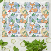 Cute Little Fox Pattern Theedoek (Gevouwen)