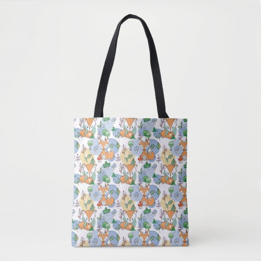 Cute Little Fox Pattern Tote Bag (Voorkant)