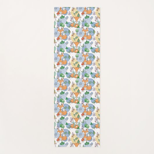 Cute Little Fox Pattern Yogamat (Voorkant)