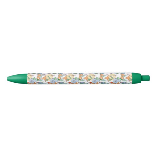 Cute Little Fox Pattern Zwarte Inkt Pen (Voorkant)