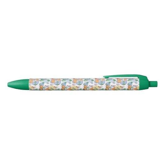 Cute Little Fox Pattern Zwarte Inkt Pen (Bovenkant)