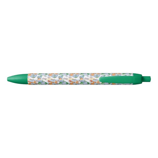 Cute Little Fox Pattern Zwarte Inkt Pen (Achterkant)