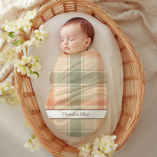 Cute Little Fox Plaid Nieuw Baby Shower Nursery Ca Fleece Deken