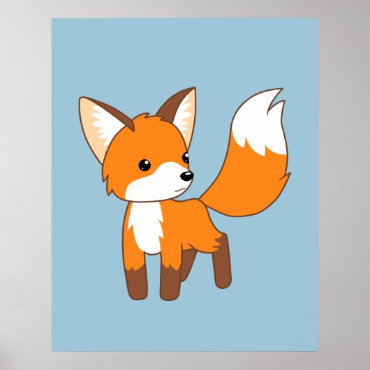 Cute Little Fox Poster (Voorkant)