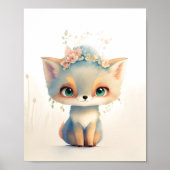 Cute Little Fox Poster (Voorkant)