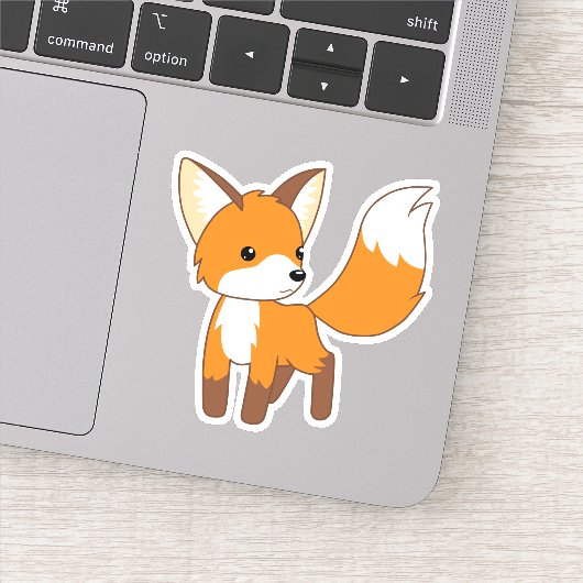 Cute Little Fox Sticker (Detail)