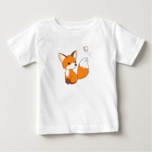 Cute Little Fox Watching Butterfly