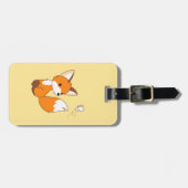 Cute Little Fox Watching Butterfly Bagagelabel (Voorkant horizontaal)