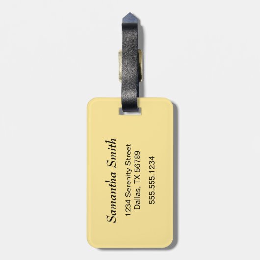 Cute Little Fox Watching Butterfly Bagagelabel (Achterkant verticaal)