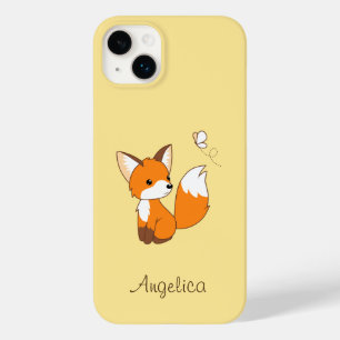 Cute Little Fox Watching Butterfly Case-Mate iPhone 14 Plus Hoesje
