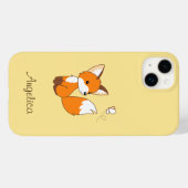 Cute Little Fox Watching Butterfly Case-Mate iPhone Case (Achterkant (horizontaal))
