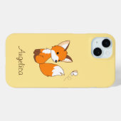 Cute Little Fox Watching Butterfly Case-Mate iPhone Case (Achterkant (horizontaal))