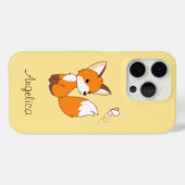 Cute Little Fox Watching Butterfly Case-Mate iPhone Case (Achterkant (horizontaal))