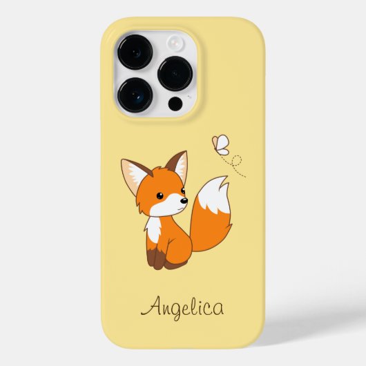 Cute Little Fox Watching Butterfly Case-Mate iPhone Case (Achterkant)